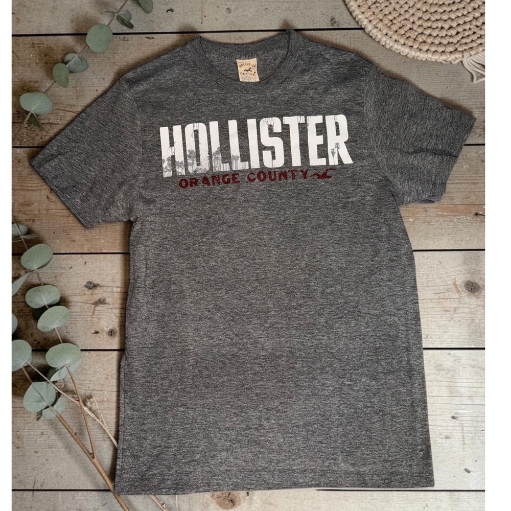 Hollister - Mens T-Shirt Heather Grey - Size Large